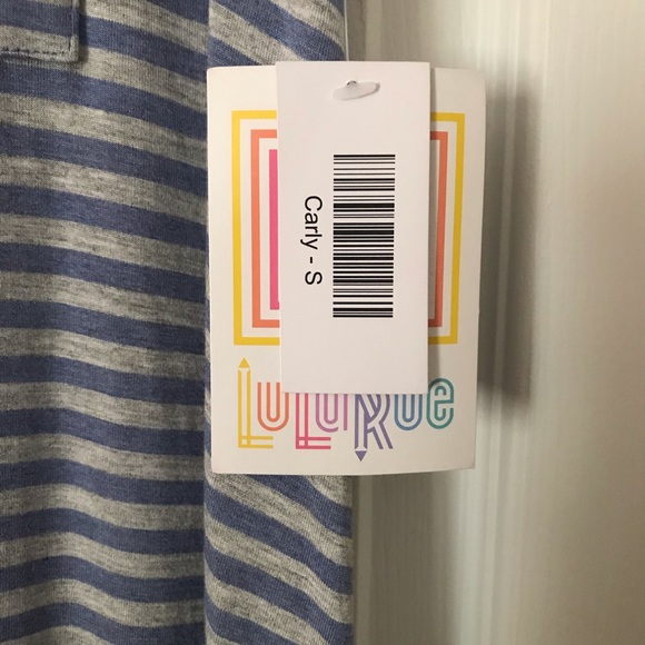 LuLaRoe Carly Super Soft Cotton gray/periwinkle S - Picture 2 of 5